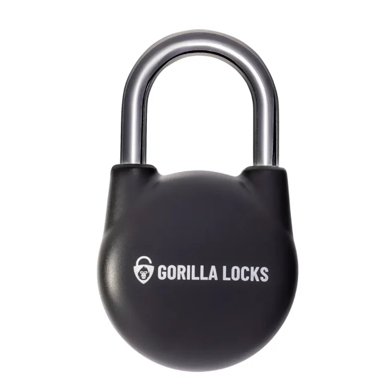 Rear View Of Gorilla Locks A2X Smart fingerprint sensor padlock