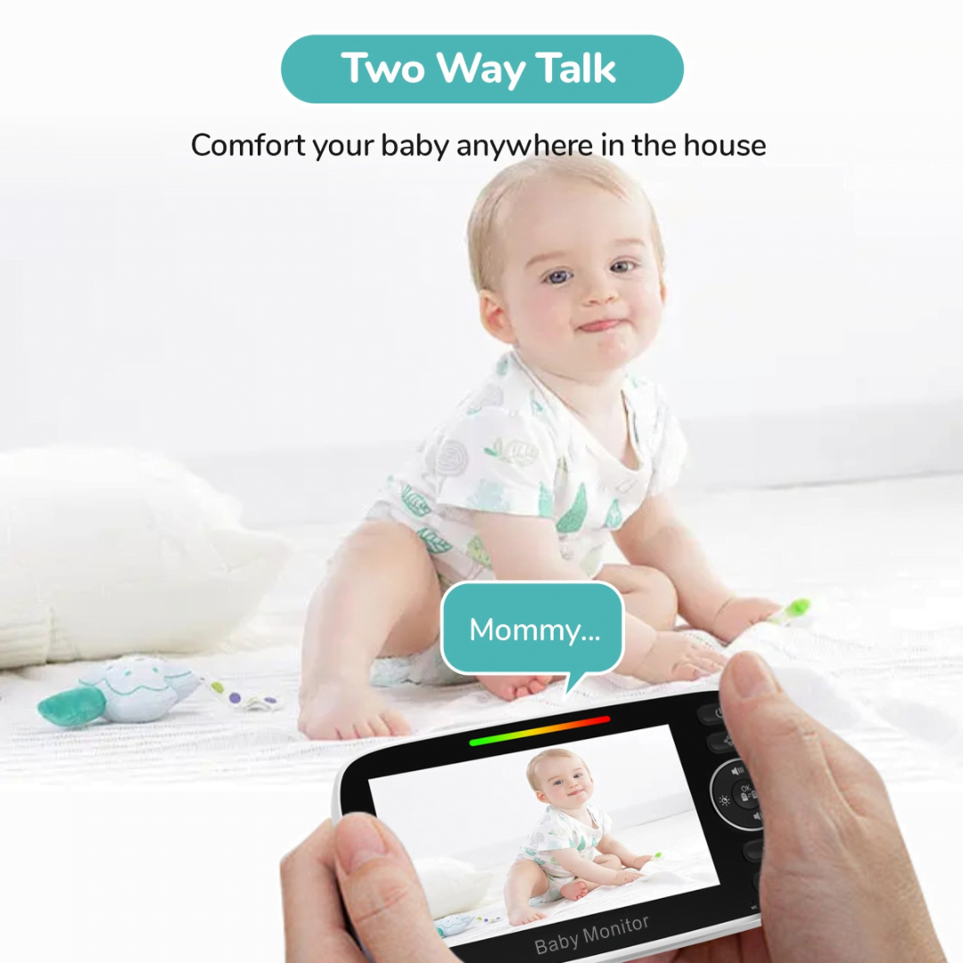 Fortified F3 Smart Baby Monitor Camera with night vision, two-way audio, and temperature monitoring Two-way communication feature