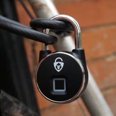 Gorilla Locks A2X Smart fingerprint sensor padlock on a Chain